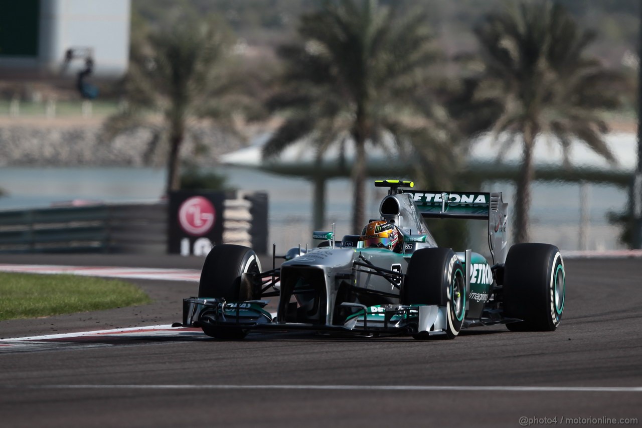 GP ABU DHABI, 02.11.2013- Qualifiche: Lewis Hamilton (GBR) Mercedes AMG F1 W04 