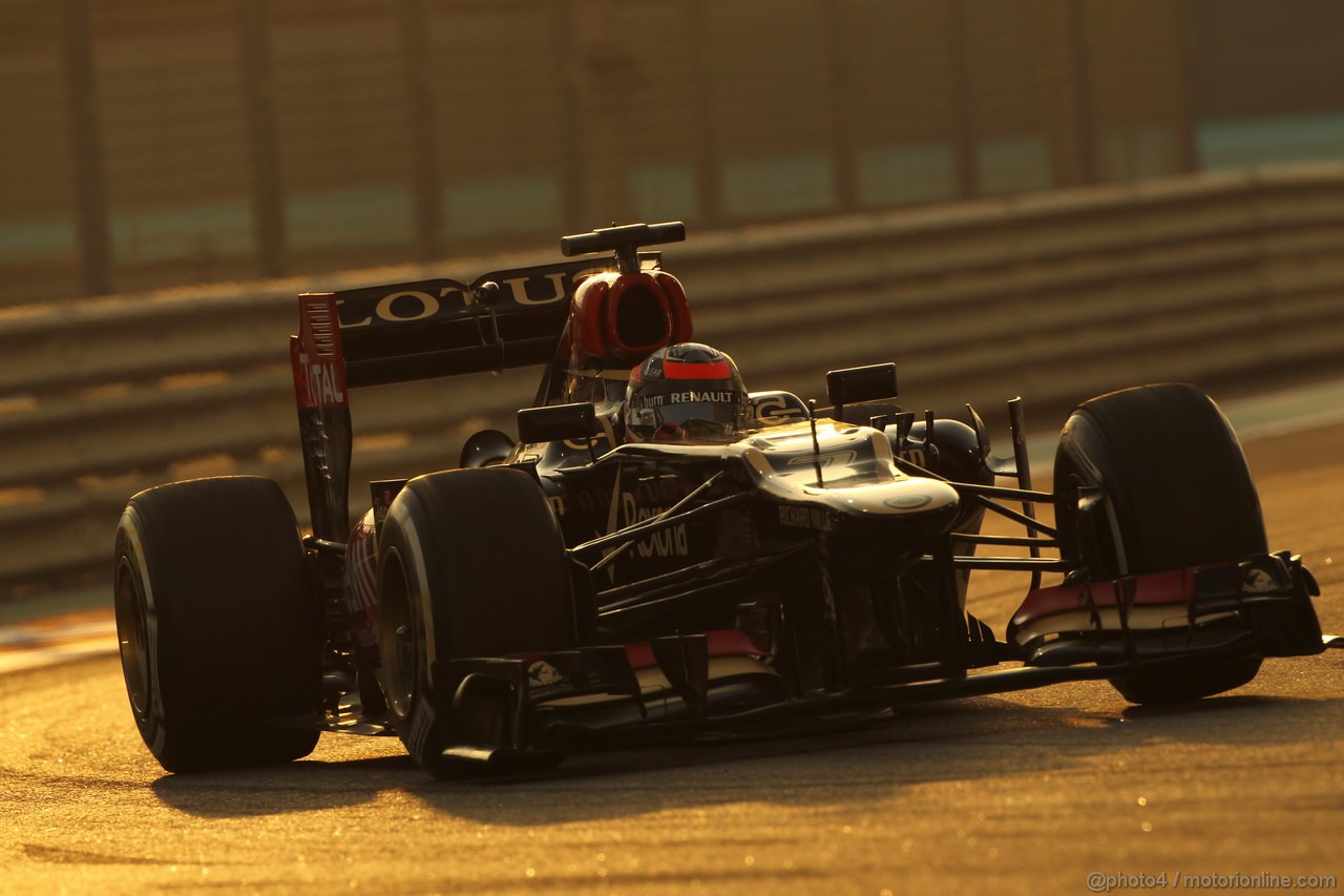 GP ABU DHABI, 02.11.2013- Qualifiche: Kimi Raikkonen (FIN) Lotus F1 Team E21 