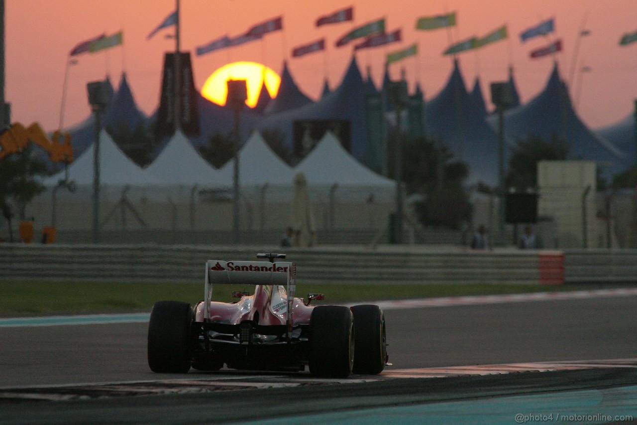 GP ABU DHABI, 02.11.2013- Qualifiche: Fernando Alonso (ESP) Ferrari F138 