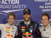 GP ABU DHABI, 02.11.2013- Qualifiche: Mark Webber (AUS) Red Bull Racing RB9 (pole position), Sebastian Vettel (GER) Red Bull Racing RB9 (secondo) e Nico Rosberg (GER) Mercedes AMG F1 W04 (terzo)