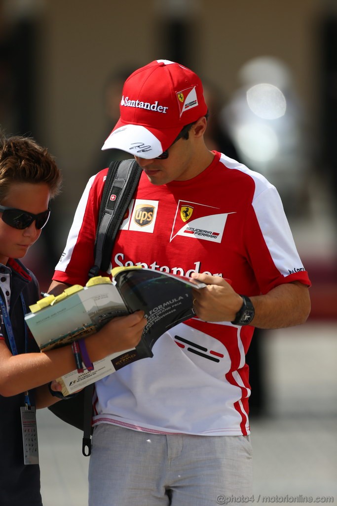 GP ABU DHABI, 01.11.2013- Felipe Massa (BRA) Ferrari F138 