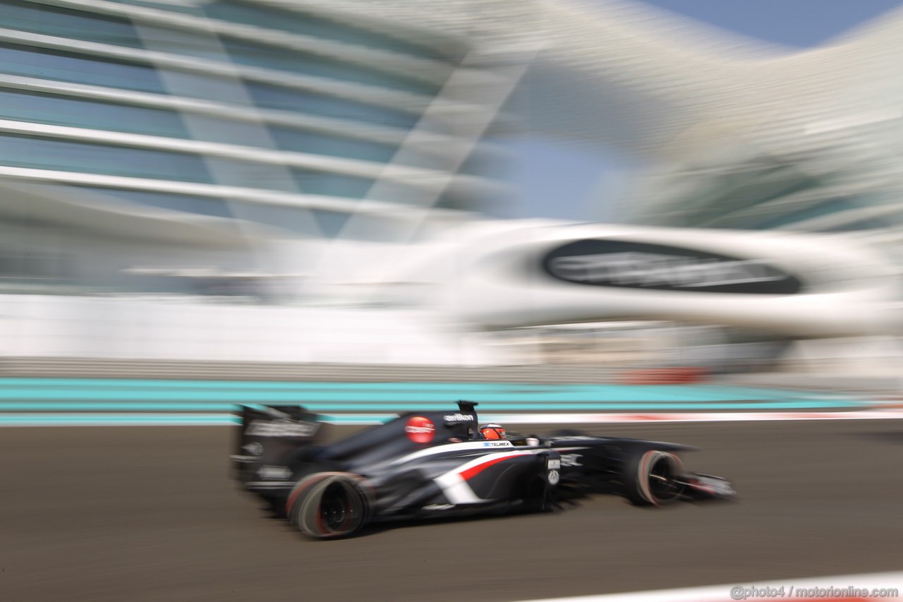 GP ABU DHABI, 01.11.2013- Prove Libere 1: Nico Hulkenberg (GER) Sauber F1 Team C32 