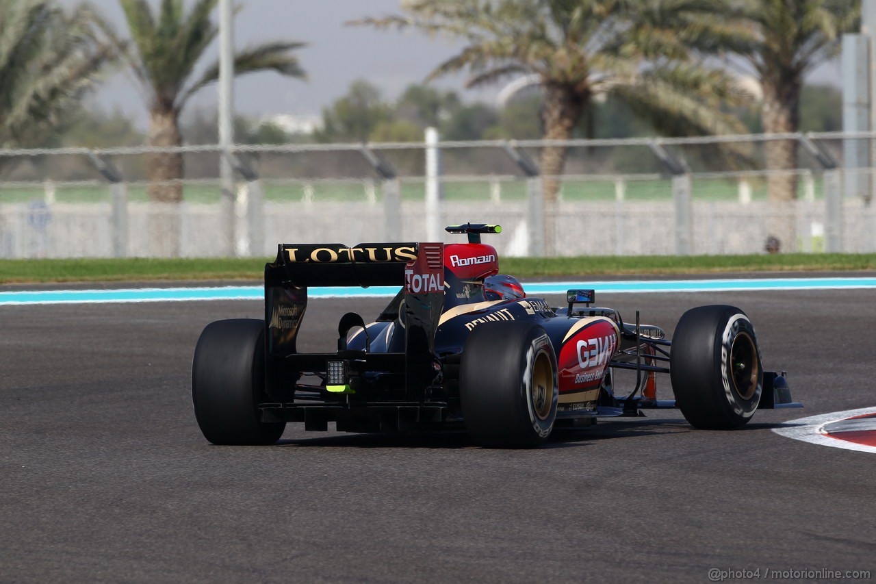 GP ABU DHABI, 01.11.2013- Prove Libere 1: Romain Grosjean (FRA) Lotus F1 Team E21 