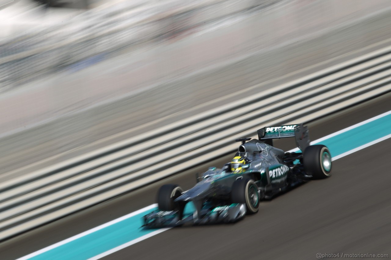 GP ABU DHABI, 01.11.2013- Prove Libere 1: Nico Rosberg (GER) Mercedes AMG F1 W04 