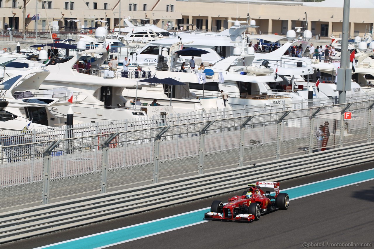 GP ABU DHABI, 01.11.2013- Prove Libere 1: Felipe Massa (BRA) Ferrari F138 