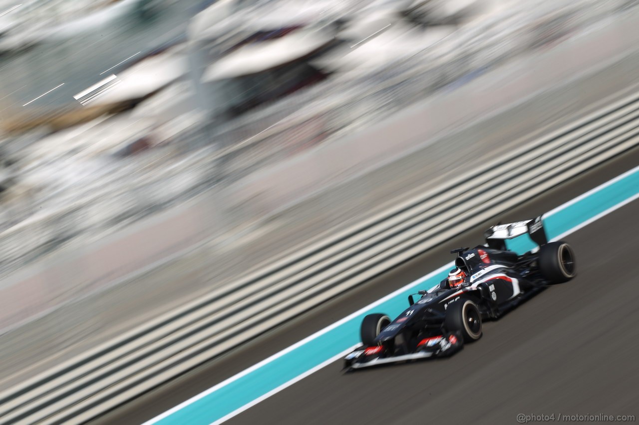 GP ABU DHABI, 01.11.2013- Prove Libere 1: Nico Hulkenberg (GER) Sauber F1 Team C32 