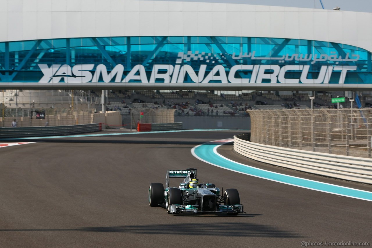 GP ABU DHABI, 01.11.2013- Prove Libere 1: Nico Rosberg (GER) Mercedes AMG F1 W04 