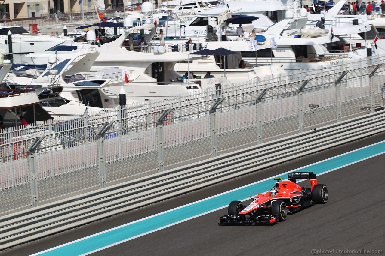 GP ABU DHABI, 01.11.2013- Prove Libere 1: Rodolfo Gonzalez (VEN) Marussia F1 Team MR02 3rd driver