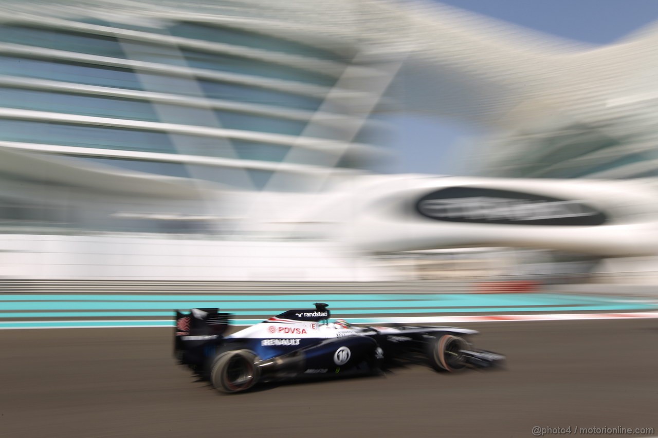 GP ABU DHABI, 01.11.2013- Prove Libere 1: Pastor Maldonado (VEN) Williams F1 Team FW35 