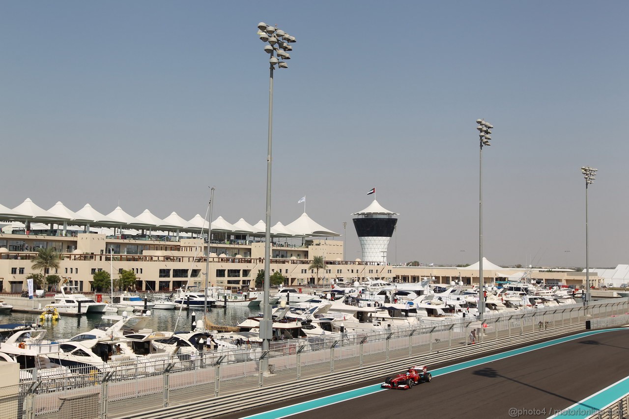 GP ABU DHABI, 01.11.2013- Prove Libere 1: Fernando Alonso (ESP) Ferrari F138 