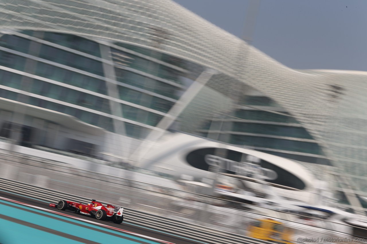 GP ABU DHABI, 01.11.2013- Prove Libere 1, Fernando Alonso (ESP) Ferrari F138