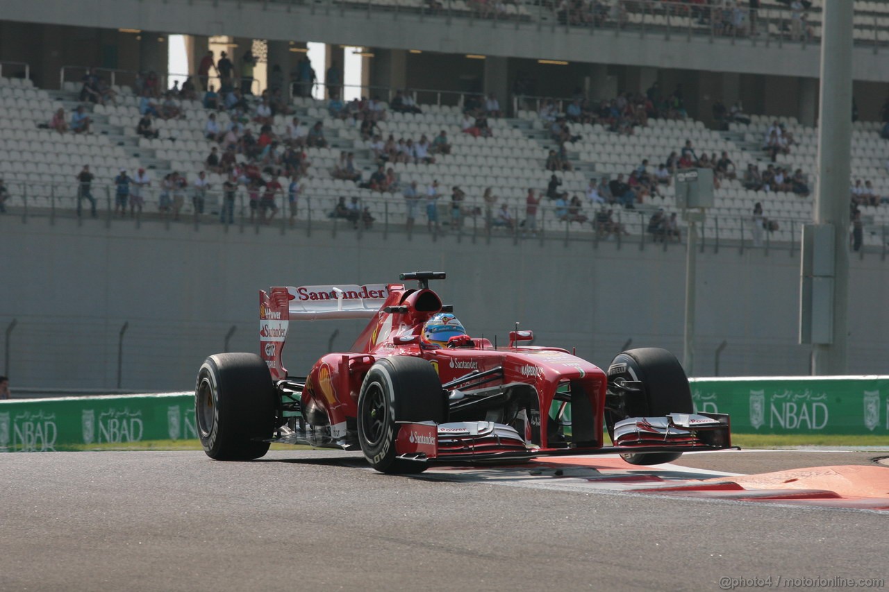 GP ABU DHABI, 01.11.2013- Prove Libere 1, Fernando Alonso (ESP) Ferrari F138