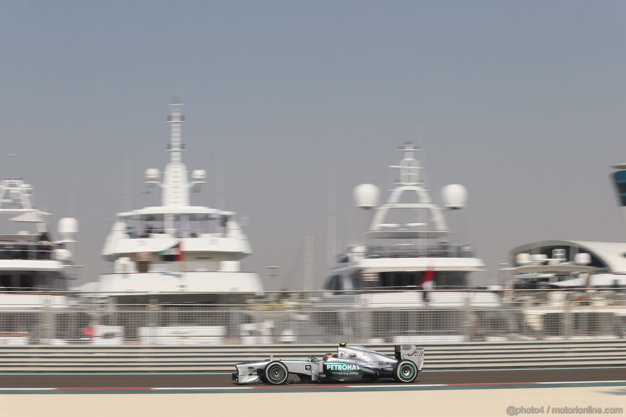 GP ABU DHABI, 01.11.2013- Prove Libere 1, Lewis Hamilton (GBR) Mercedes AMG F1 W04