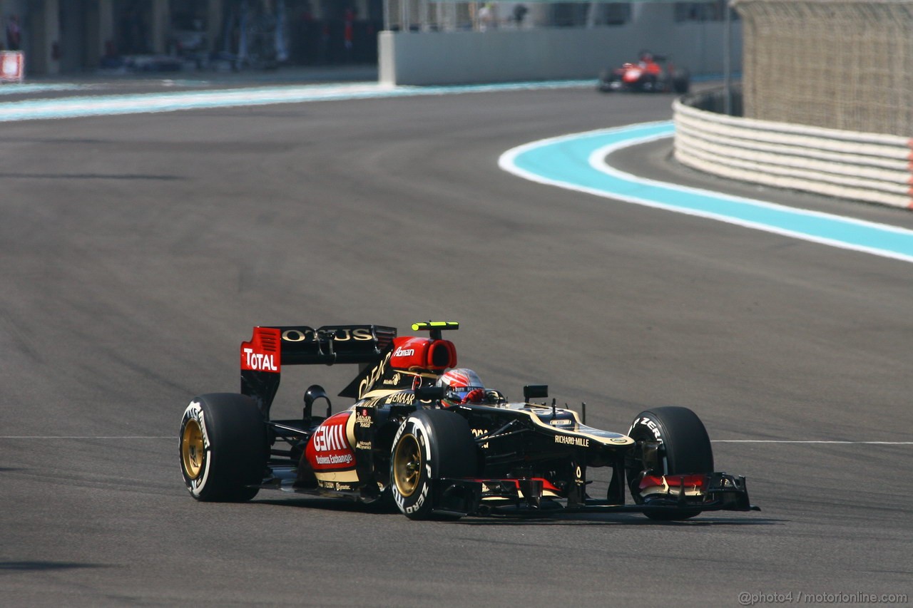 GP ABU DHABI, 01.11.2013- Prove Libere 1, Romain Grosjean (FRA) Lotus F1 Team E213
