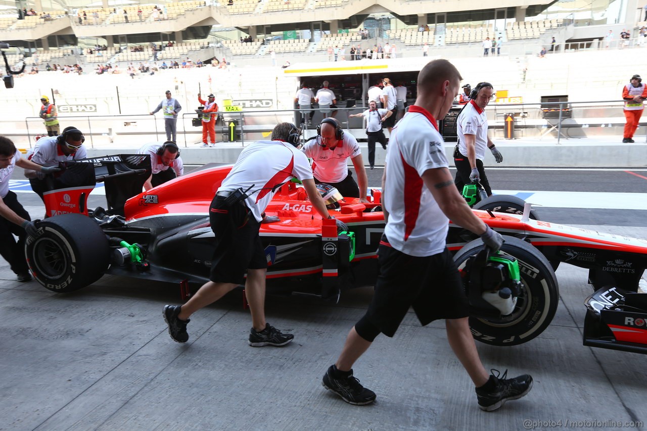 GP ABU DHABI, 01.11.2013- Prove Libere 1, Jules Bianchi (FRA) Marussia F1 Team MR02