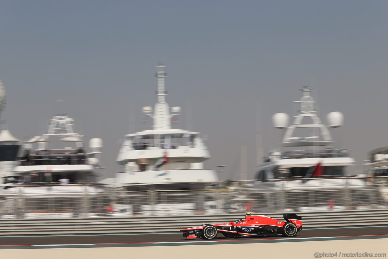 GP ABU DHABI, 01.11.2013- Prove Libere 1, Rodolfo Gonzalez (VEN) Marussia F1 Team Reserve Driver