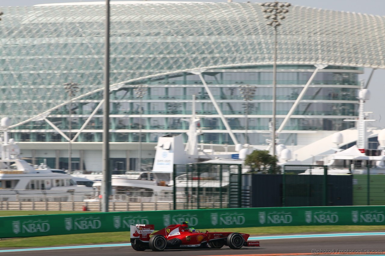 GP ABU DHABI, 01.11.2013- Prove Libere 1, Felipe Massa (BRA) Ferrari F138