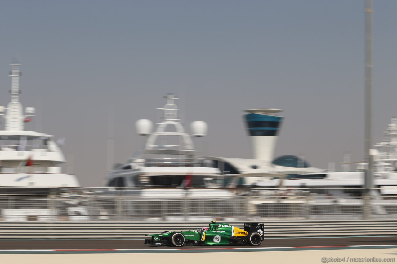 GP ABU DHABI, 01.11.2013- Prove Libere 1, Heikki Kovalainen (FIN) Caterham F1 Team CT03, Test Driver 