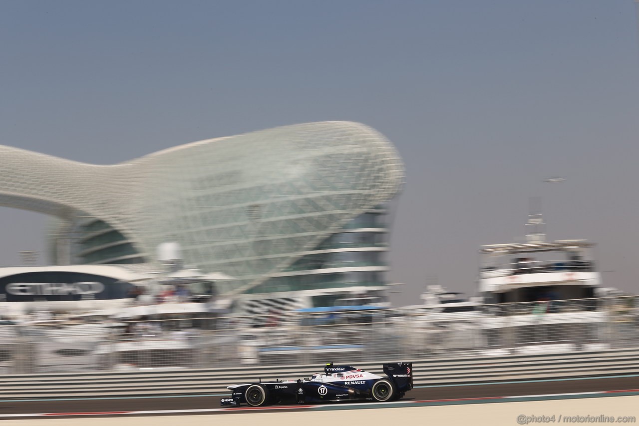 GP ABU DHABI, 01.11.2013- Prove Libere 1, Valtteri Bottas (FIN), Williams F1 Team FW35