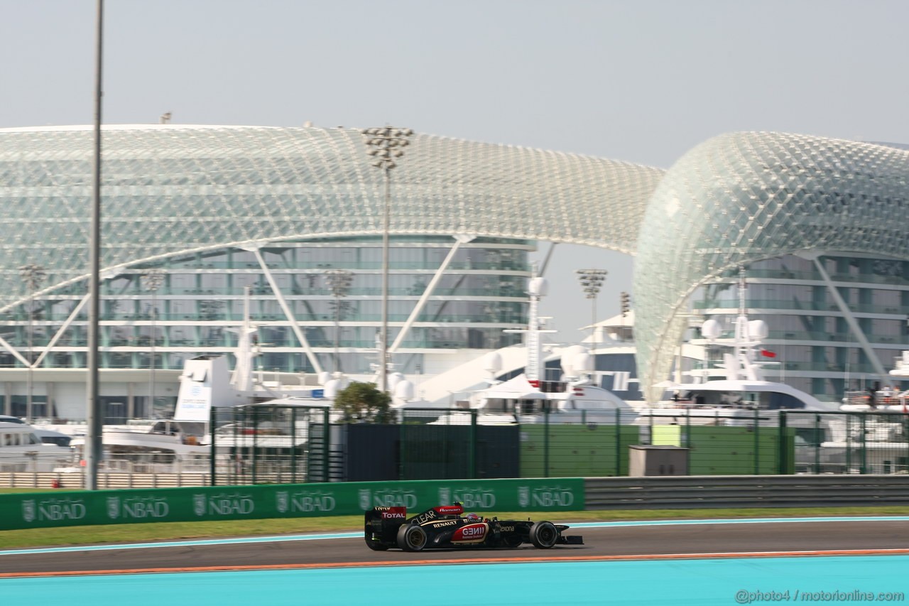 GP ABU DHABI, 01.11.2013- Prove Libere 1, Romain Grosjean (FRA) Lotus F1 Team E213