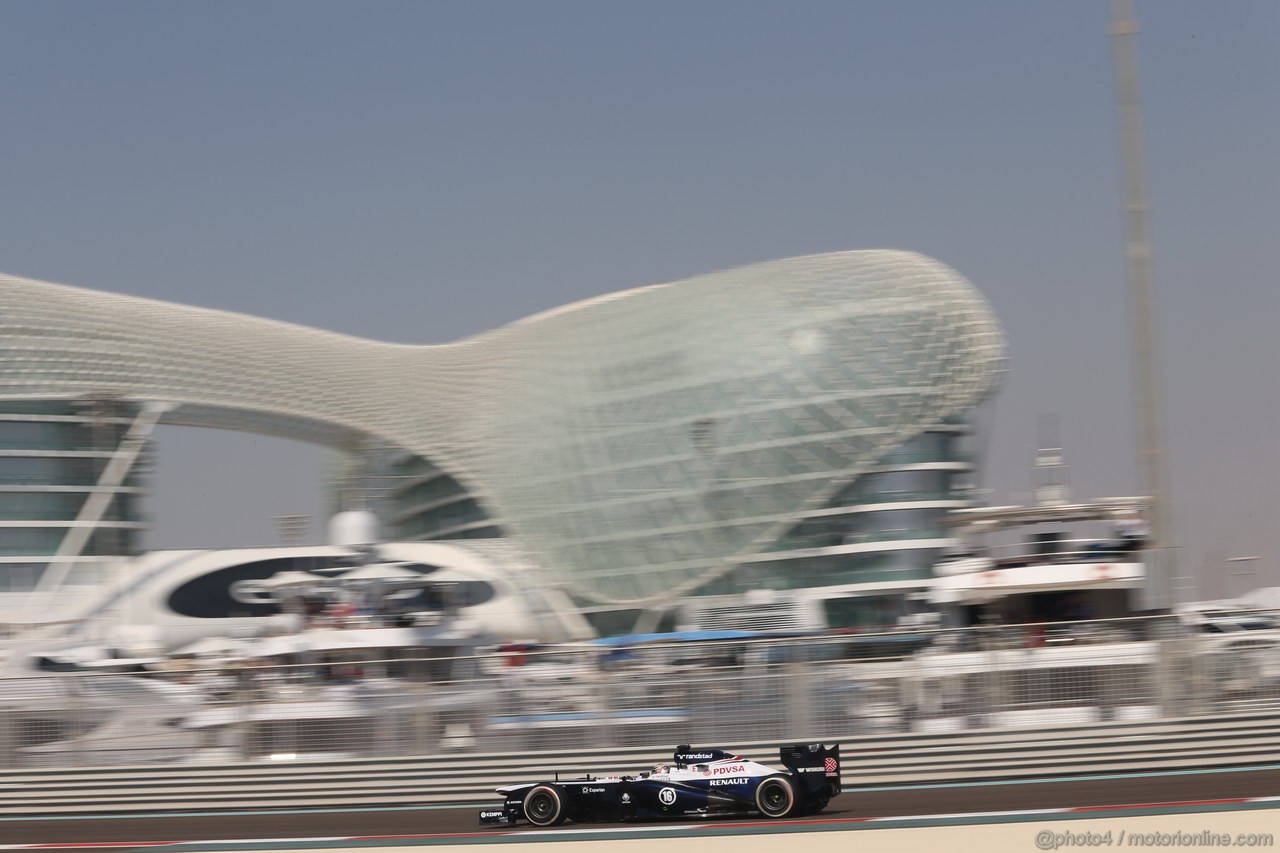 GP ABU DHABI, 01.11.2013- Prove Libere 1, Pastor Maldonado (VEN) Williams F1 Team FW35