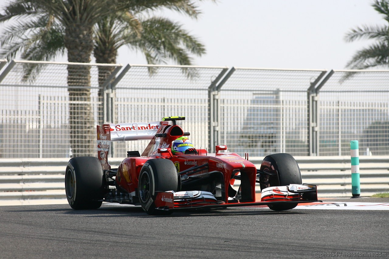 GP ABU DHABI, 01.11.2013- Prove Libere 1, Felipe Massa (BRA) Ferrari F138