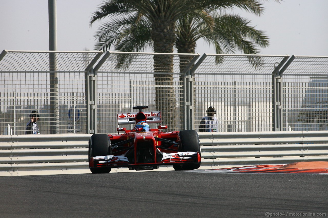 GP ABU DHABI, 01.11.2013- Prove Libere 1, Fernando Alonso (ESP) Ferrari F138