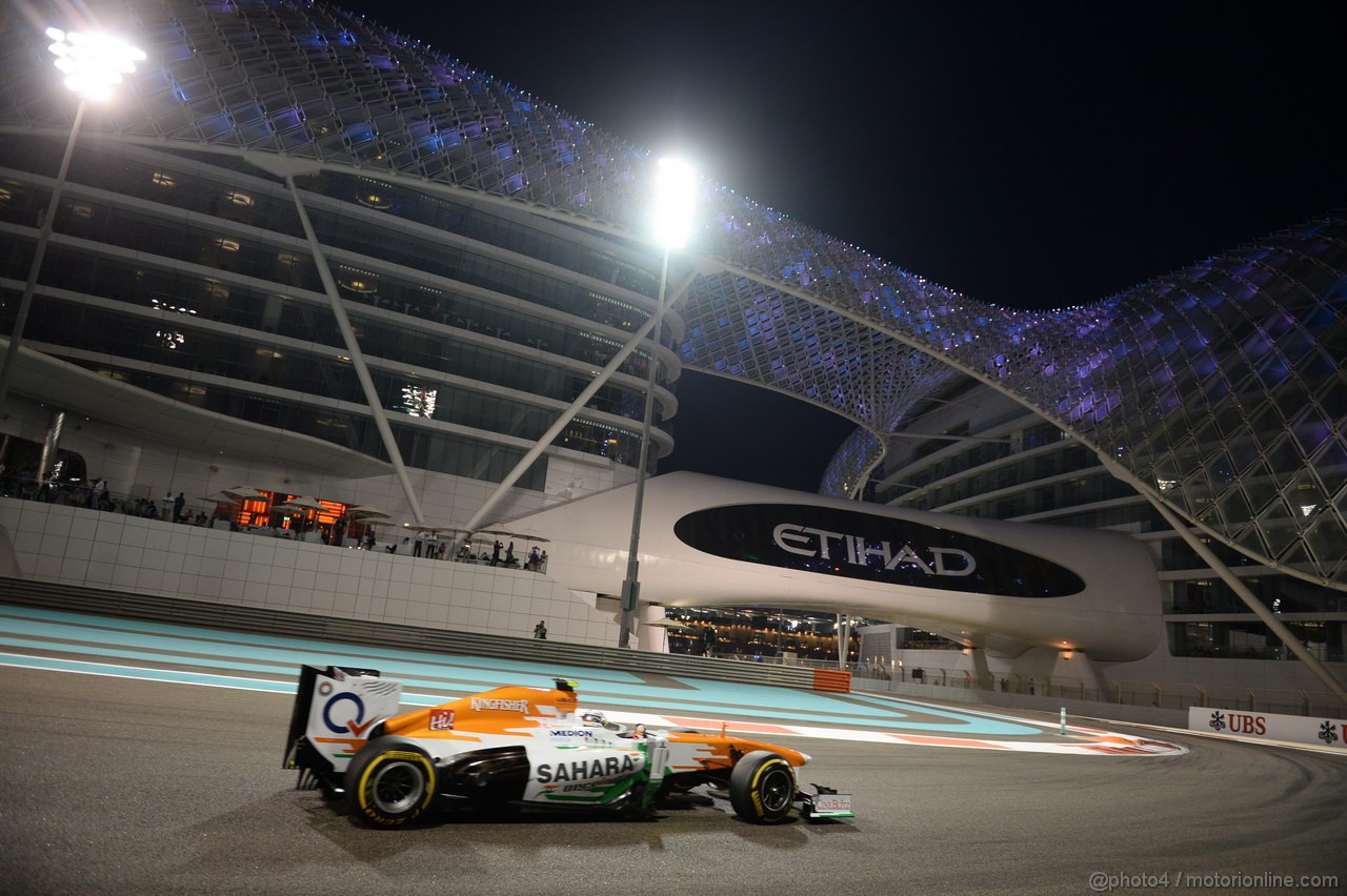 GP ABU DHABI, 01.11.2013- Prove Libere 2: Adrian Sutil (GER), Sahara Force India F1 Team VJM06 