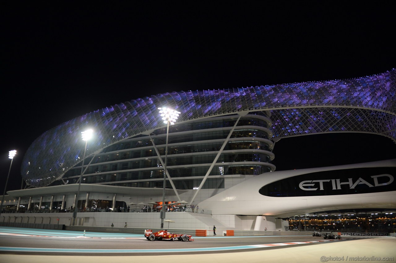 GP ABU DHABI, 01.11.2013- Prove Libere 2: Fernando Alonso (ESP) Ferrari F138 
