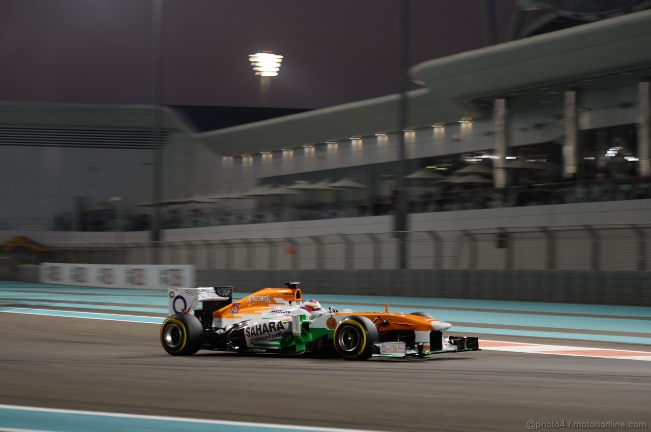 GP ABU DHABI, 01.11.2013- Prove Libere 2: Paul di Resta (GBR) Sahara Force India F1 Team VJM06 
