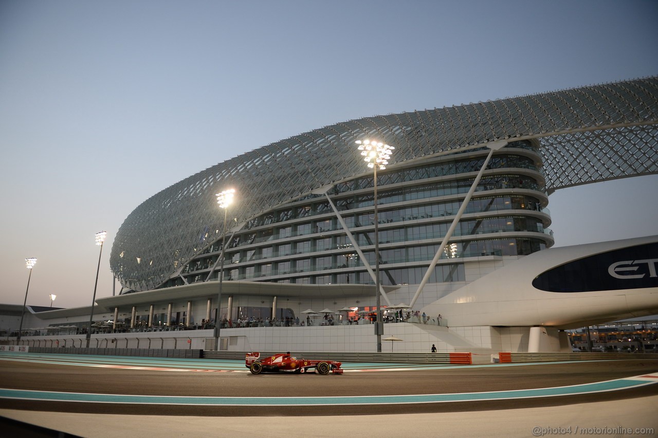 GP ABU DHABI, 01.11.2013- Prove Libere 2: Fernando Alonso (ESP) Ferrari F138 