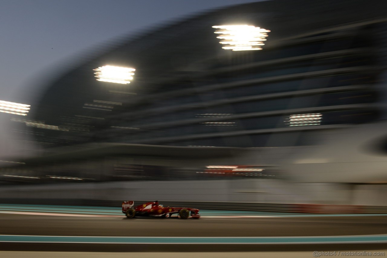 GP ABU DHABI, 01.11.2013- Prove Libere 2: Fernando Alonso (ESP) Ferrari F138 