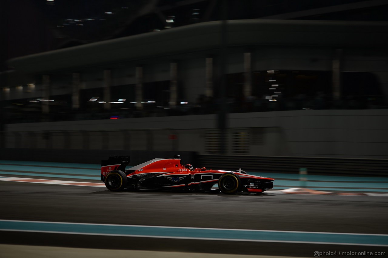 GP ABU DHABI, 01.11.2013- Prove Libere 2: Jules Bianchi (FRA) Marussia F1 Team MR02 