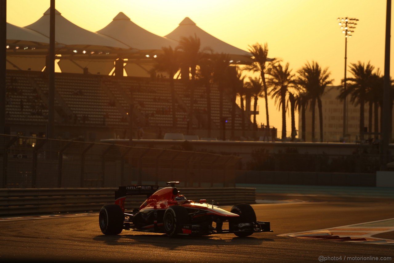 GP ABU DHABI, 01.11.2013- Prove Libere 2: Jules Bianchi (FRA) Marussia F1 Team MR02 