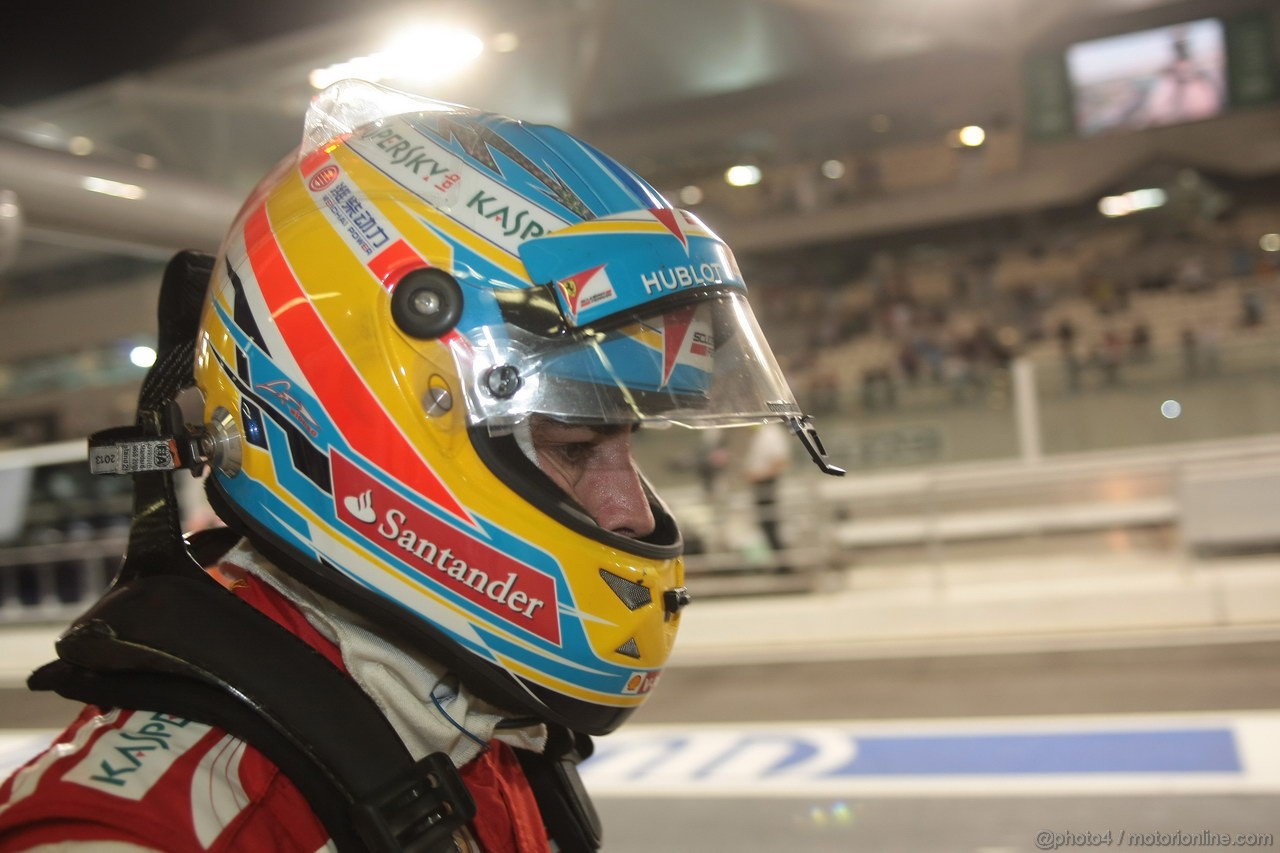 GP ABU DHABI, 01.11.2013- Prove Libere 2: Fernando Alonso (ESP) Ferrari F138 