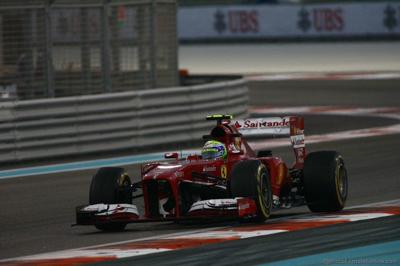 GP ABU DHABI, 01.11.2013- Prove Libere 2: Felipe Massa (BRA) Ferrari F138 