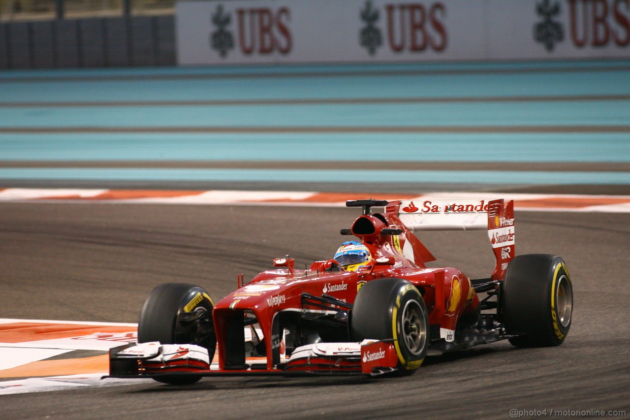 GP ABU DHABI, 01.11.2013- Prove Libere 2: Fernando Alonso (ESP) Ferrari F138 