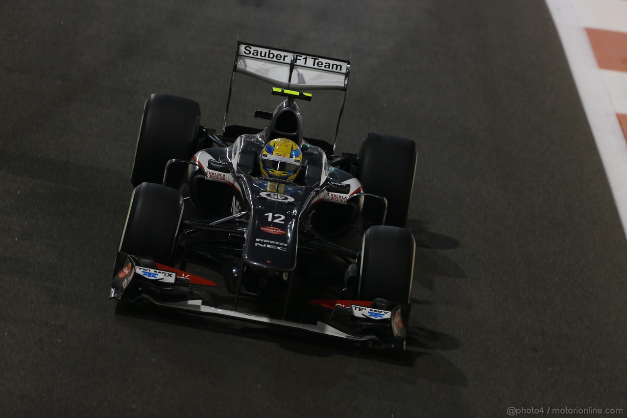 GP ABU DHABI, 01.11.2013- Prove Libere 2: Esteban Gutierrez (MEX), Sauber F1 Team C32 