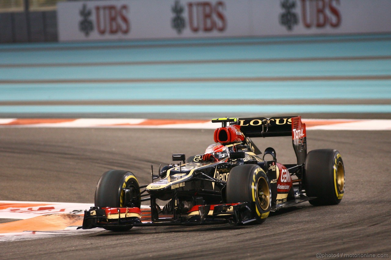 GP ABU DHABI, 01.11.2013- Prove Libere 2: Romain Grosjean (FRA) Lotus F1 Team E21 