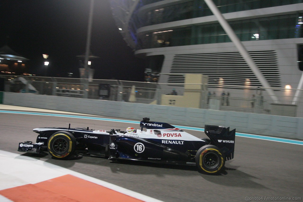 GP ABU DHABI, 01.11.2013- Prove Libere 2: Pastor Maldonado (VEN) Williams F1 Team FW35 