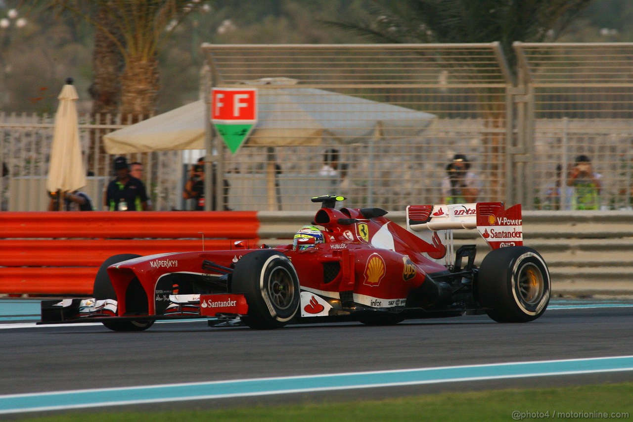 GP ABU DHABI, 01.11.2013- Prove Libere 2: Felipe Massa (BRA) Ferrari F138 