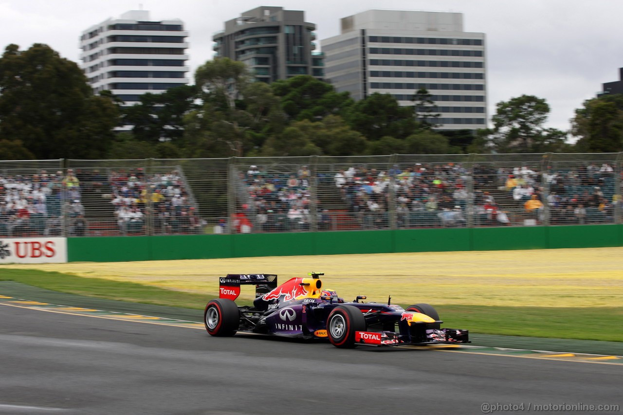 GP AUSTRALIA, 17.03.2013- Qualifiche, Mark Webber (AUS) Red Bull Racing RB9 