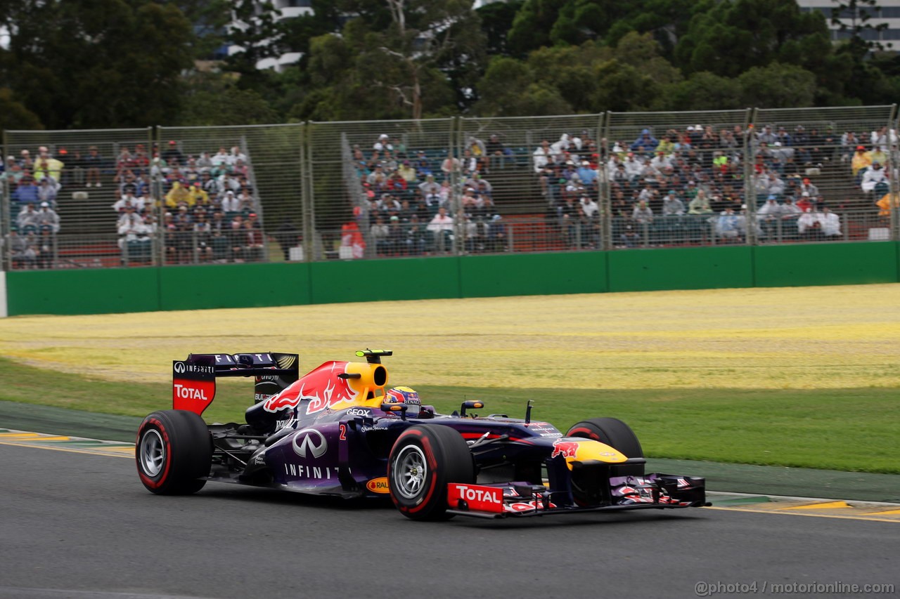 GP AUSTRALIA, 17.03.2013- Qualifiche, Mark Webber (AUS) Red Bull Racing RB9 