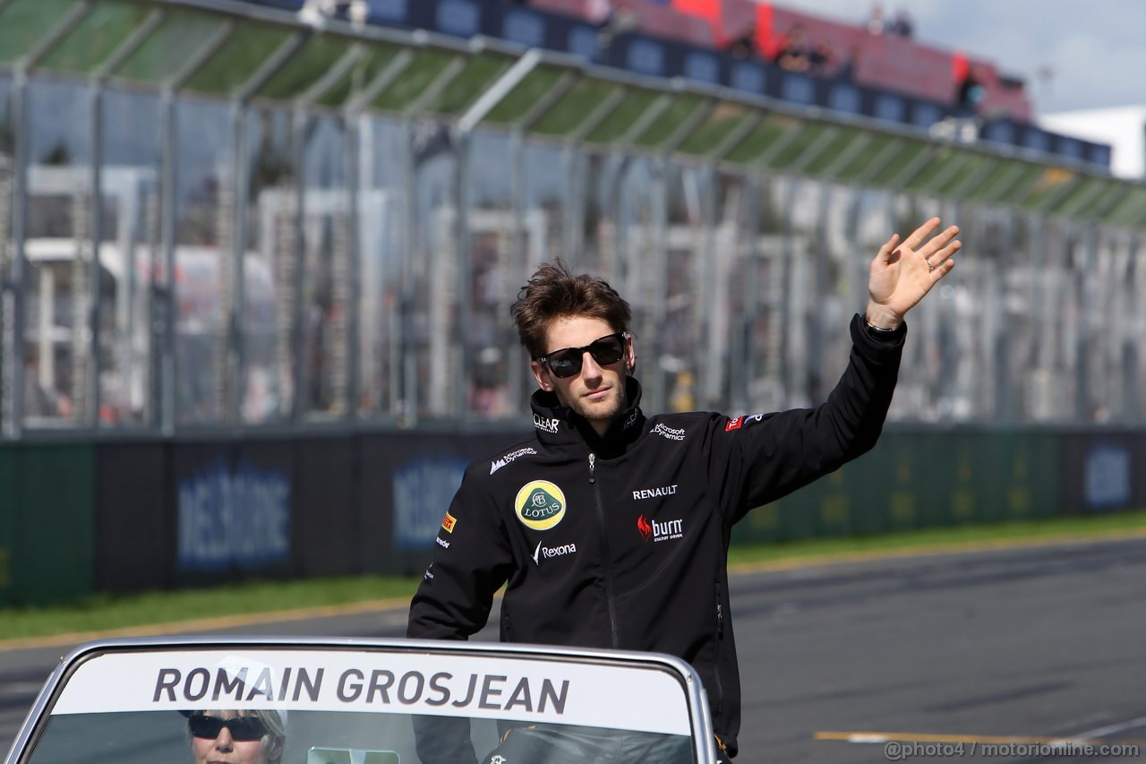 GP AUSTRALIA, 17.03.2013- Romain Grosjean (FRA) Lotus F1 Team E21 