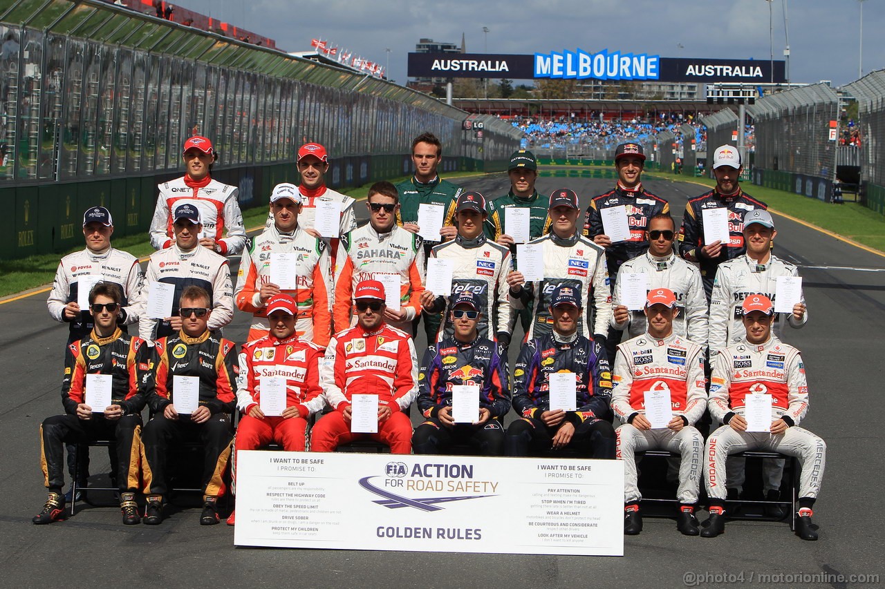 GP AUSTRALIA, 17.03.2013- Drivers F1 2013 photograph