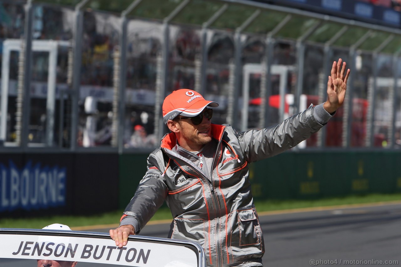 GP AUSTRALIA, 17.03.2013- Jenson Button (GBR) McLaren Mercedes MP4-28 