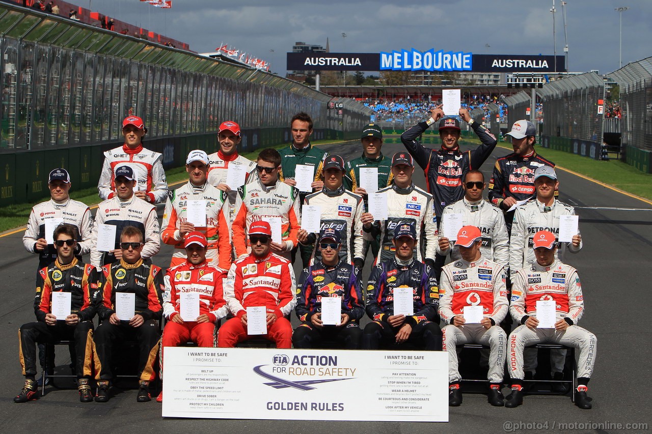 GP AUSTRALIA, 17.03.2013- Drivers F1 2013 photograph