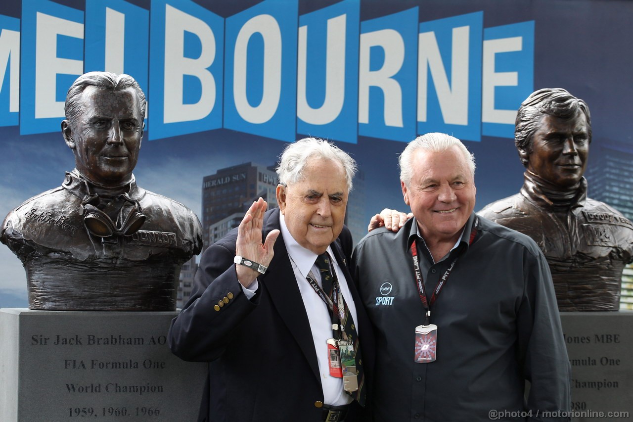 GP AUSTRALIA, 17.03.2013- Jack Brabham e Alan Jones