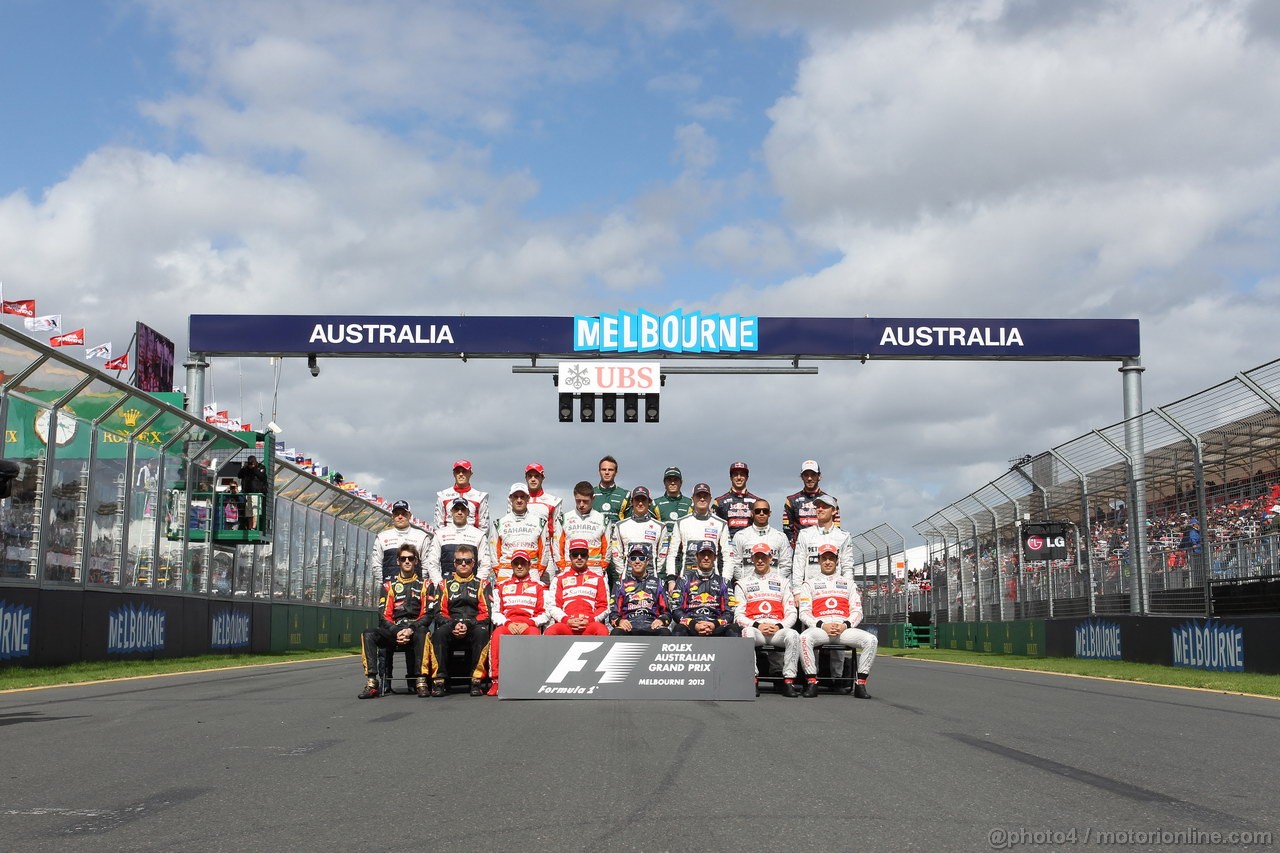 GP AUSTRALIA, 17.03.2013- Drivers F1 2013 photograph