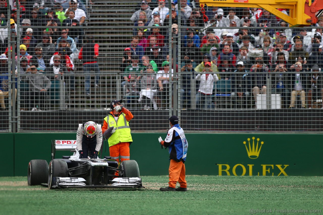 GP AUSTRALIA, 17.03.2013- Gara, Pastor Maldonado (VEN) Williams F1 Team FW35 retires from the race